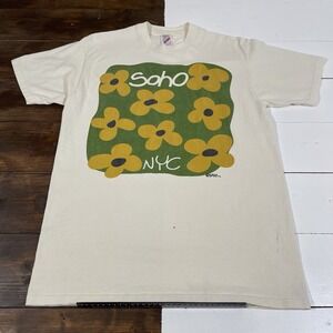 Vintage 90s Soho NYC Pop Art T-Shirt Mens Size Large USA Made